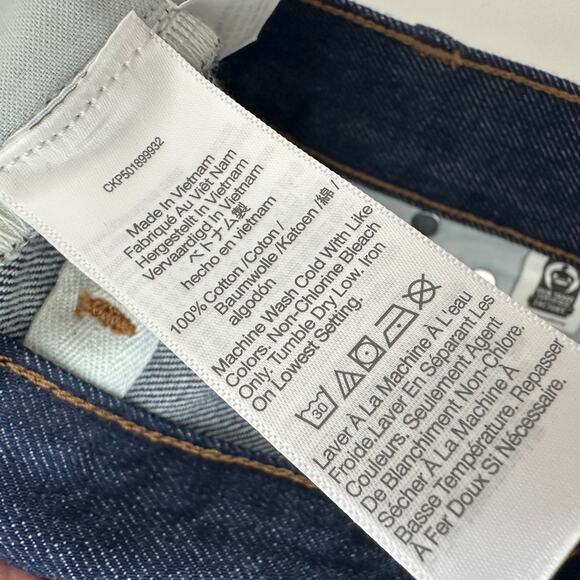 Madewell Petite Low Slung Baggy Jeans Rinse Wash Dark Blue Rigid US 27P NWT - Picture 13 of 14